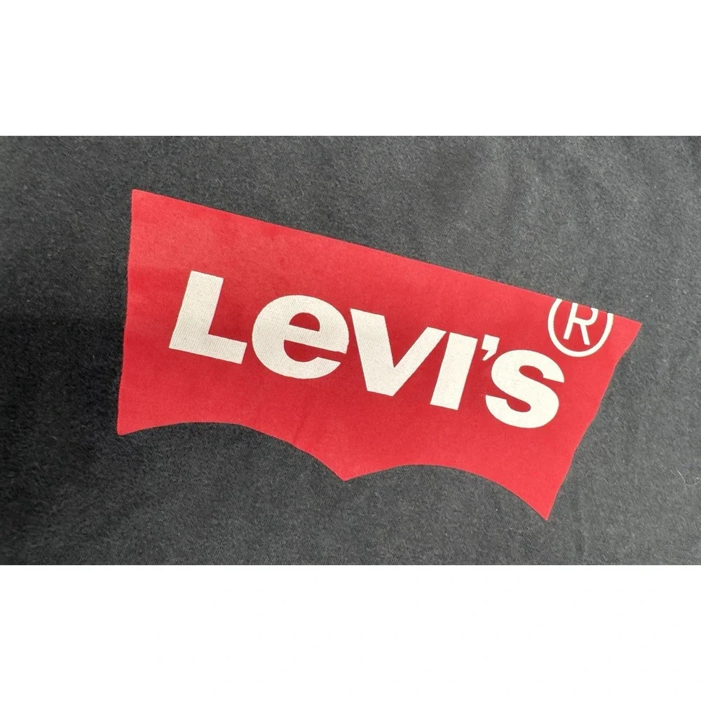 LEVI'S Youth Classic Batwing‎ Short Sleeve T-shirt Size 7 Black Cotton